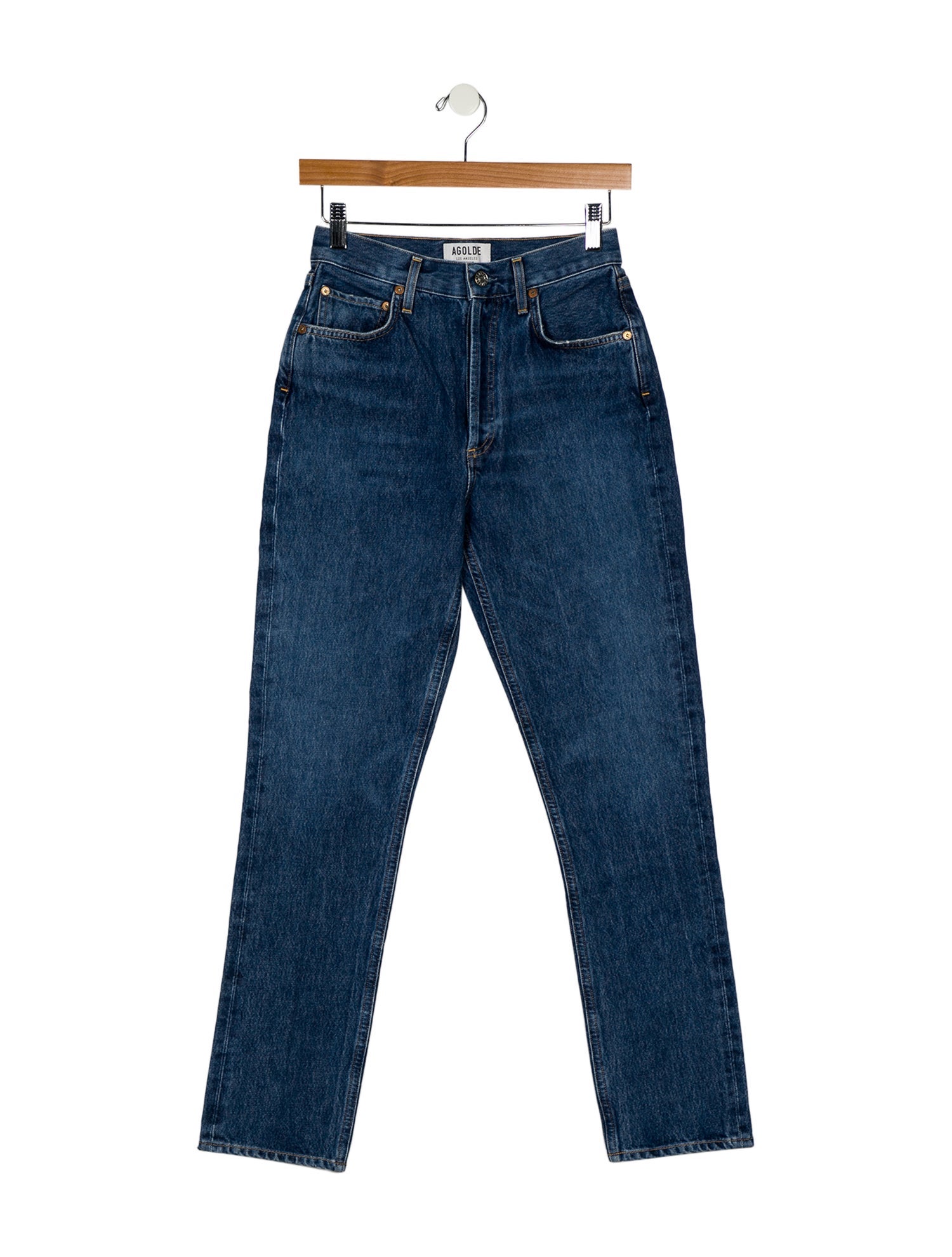 AGOLDE Mid-Rise Straight Leg Jeans