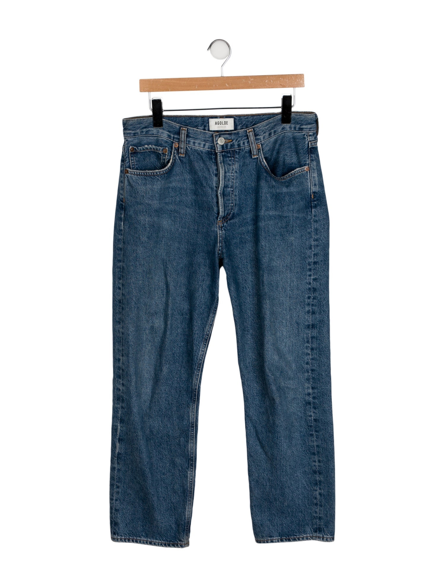 AGOLDE Mid-Rise Straight Leg Jeans