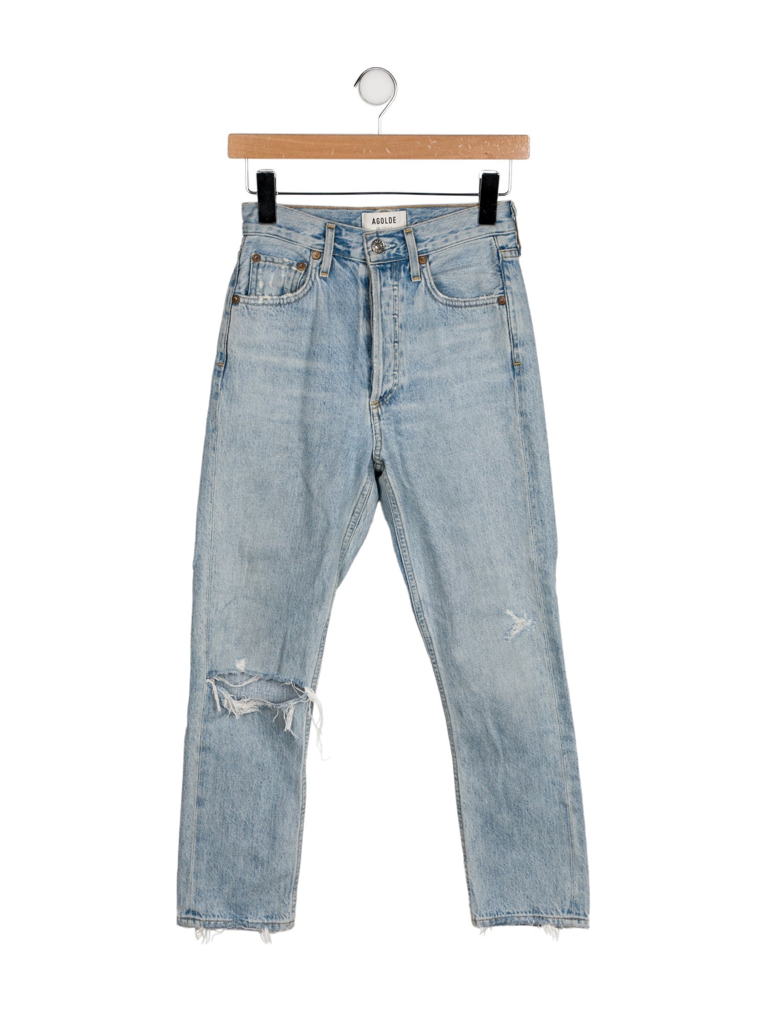 AGOLDE Mid-Rise Straight Leg Jeans