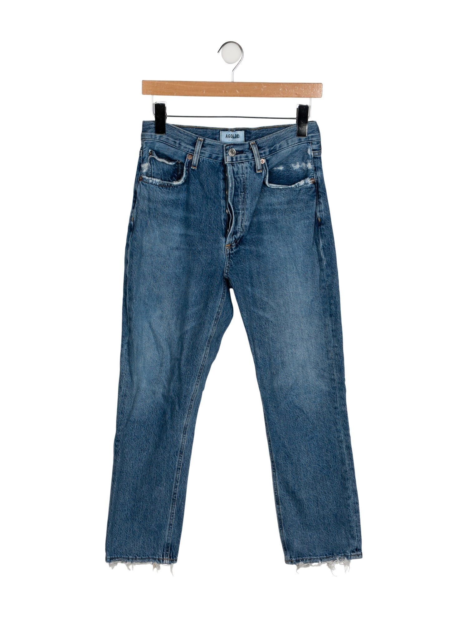 AGOLDE Mid-Rise Straight Leg Jeans