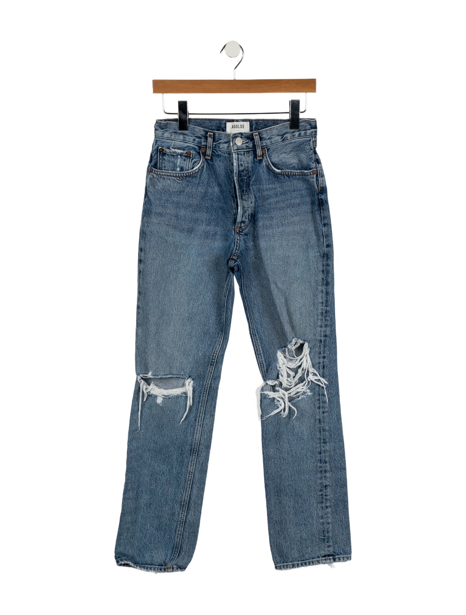 AGOLDE Mid-Rise Straight Leg Jeans