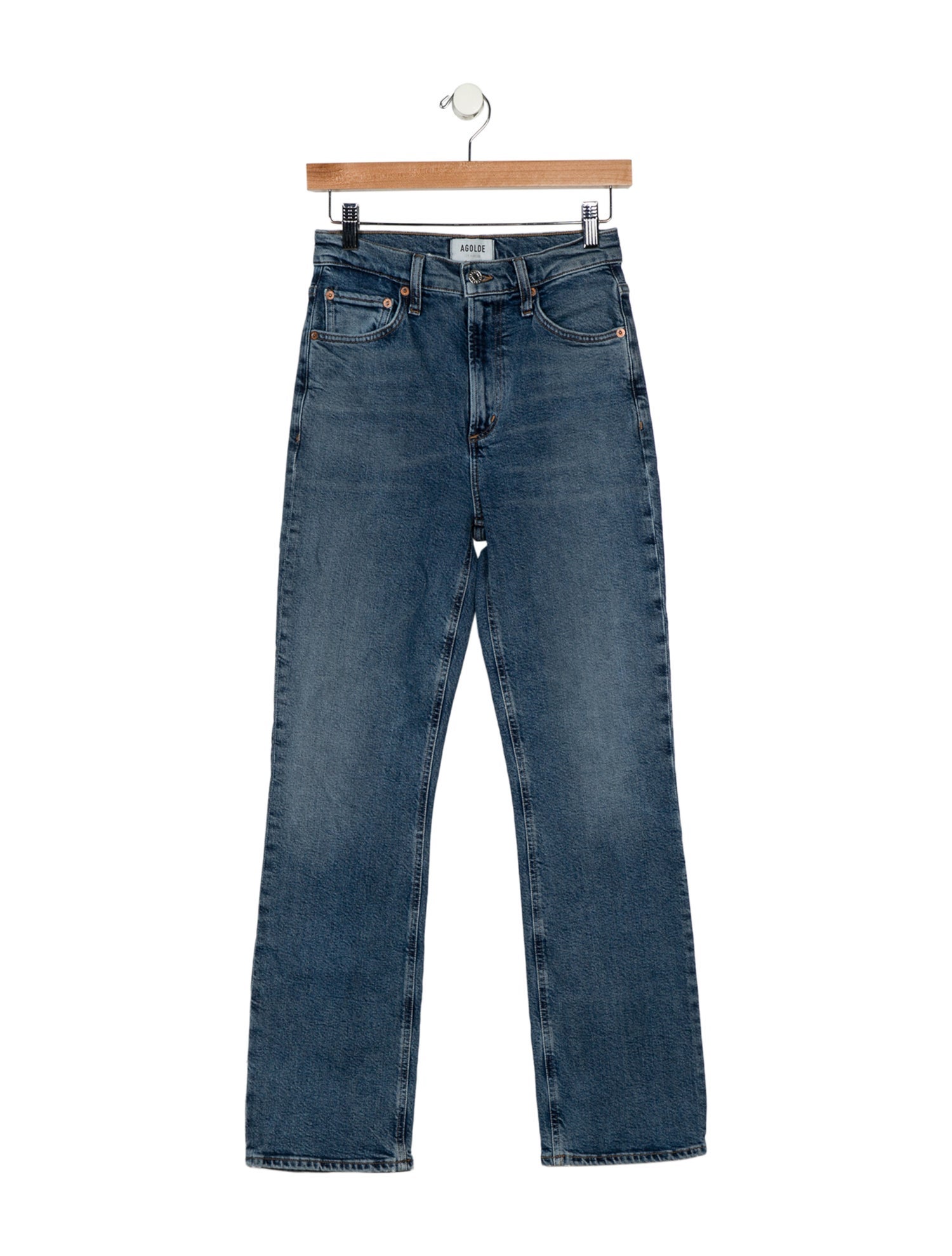 AGOLDE Mid-Rise Straight Leg Jeans