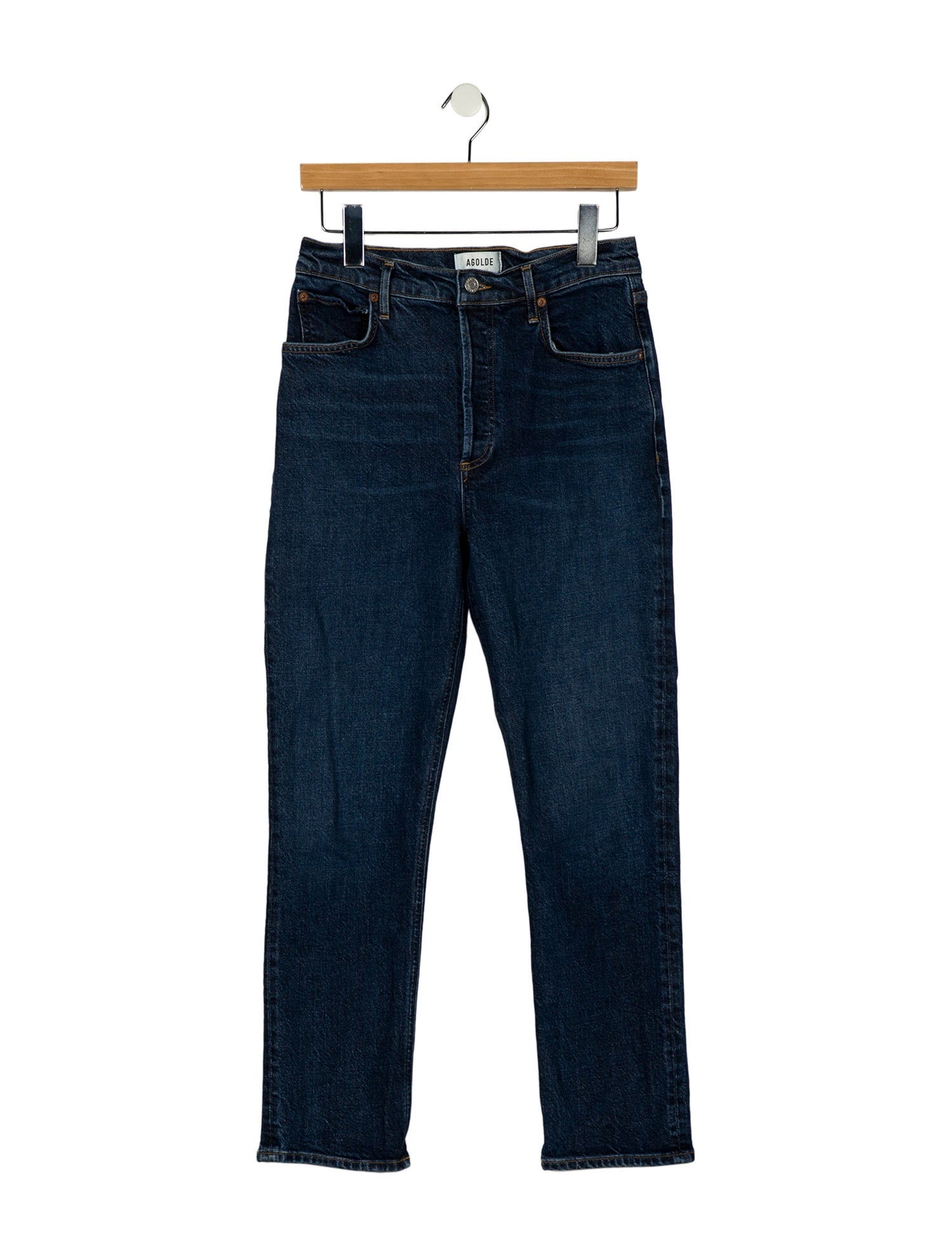 AGOLDE Mid-Rise Straight Leg Jeans