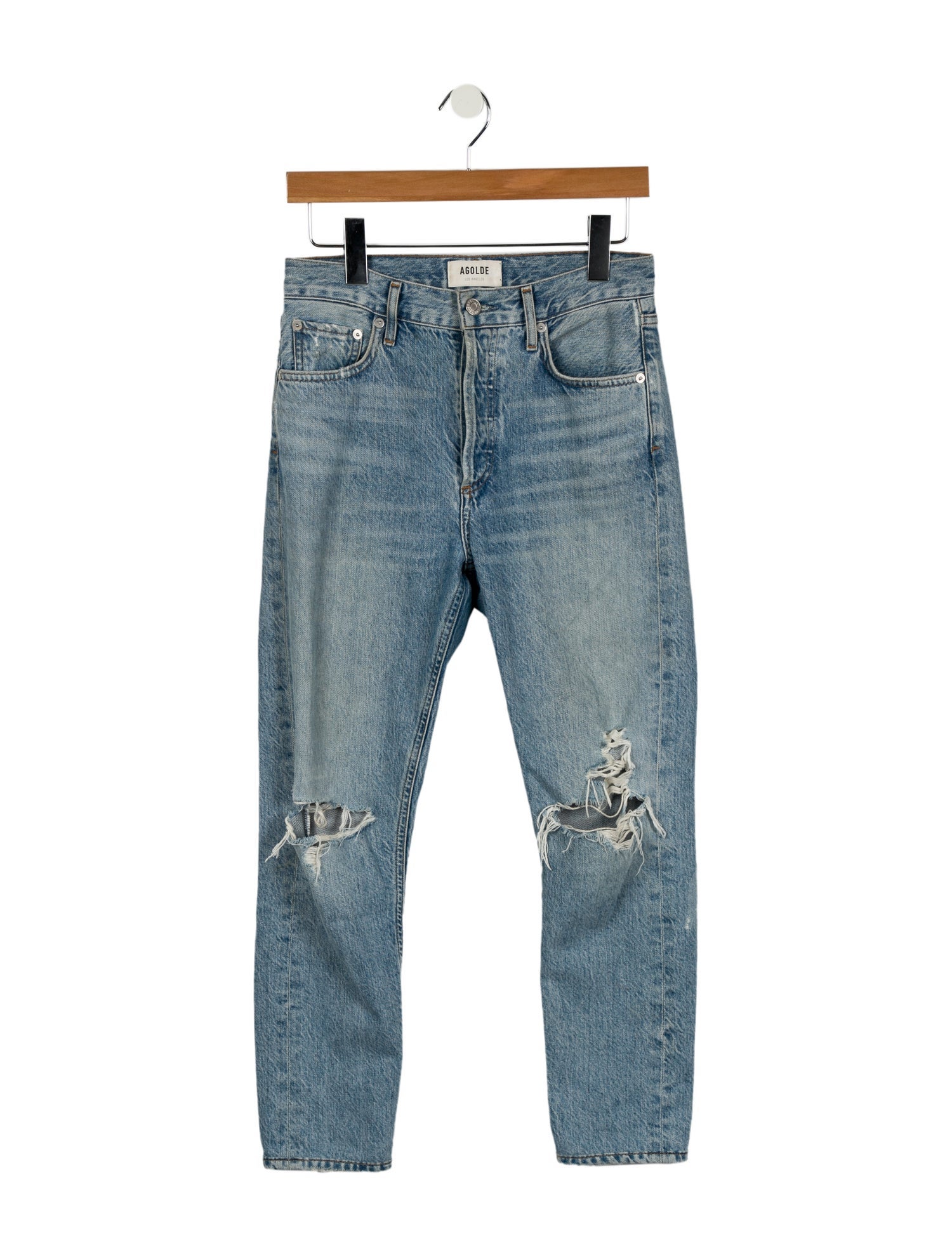 AGOLDE Mid-Rise Straight Leg Jeans
