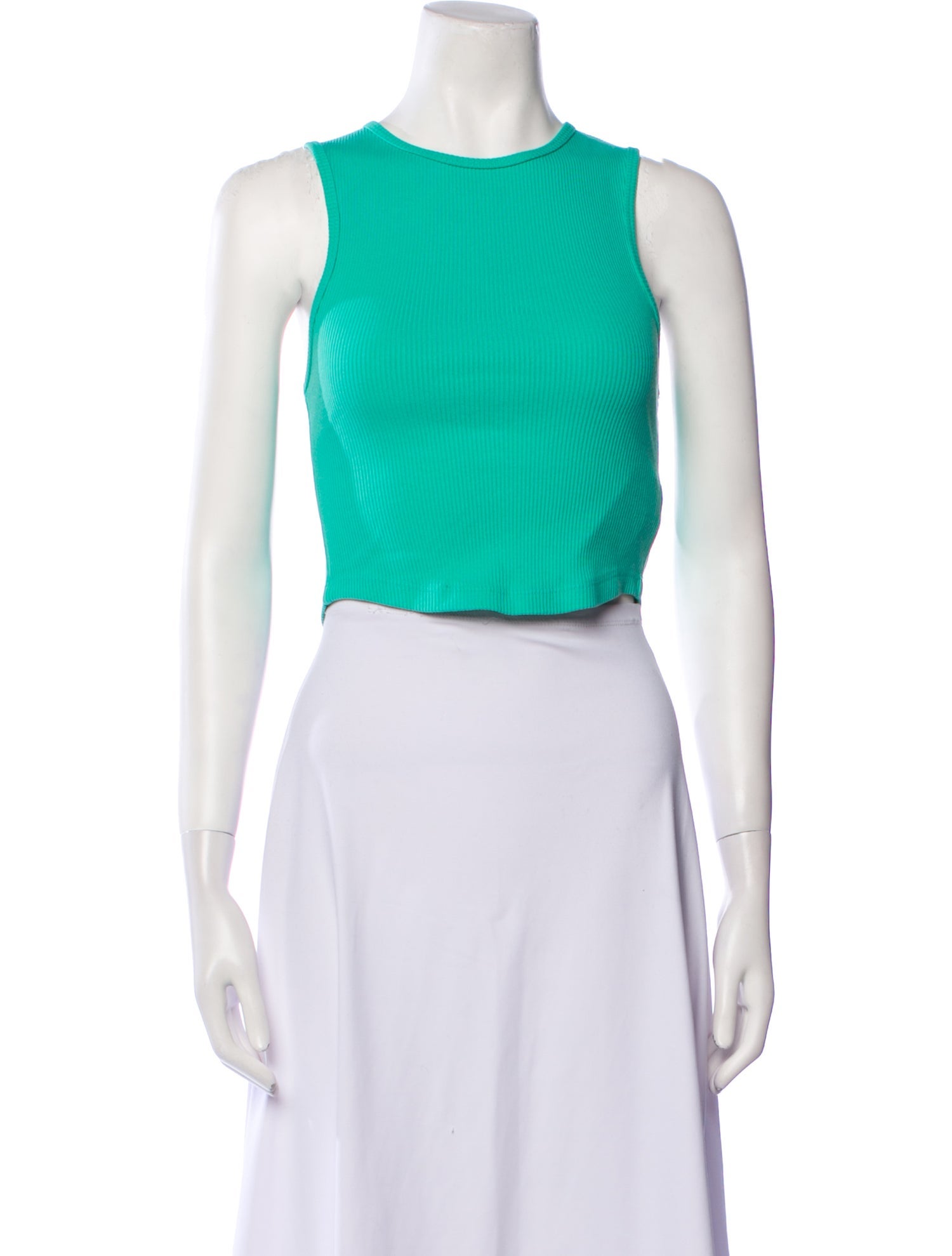 AGOLDE Crew Neck Sleeveless Crop Top
