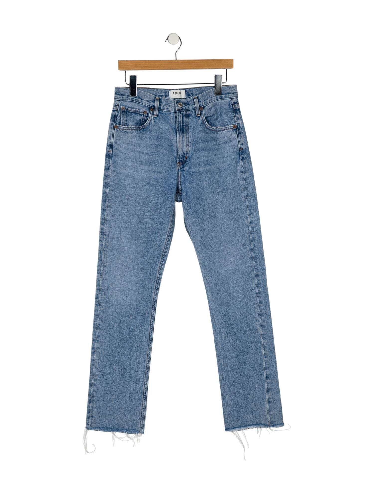 AGOLDE Mid-Rise Straight Leg Jeans