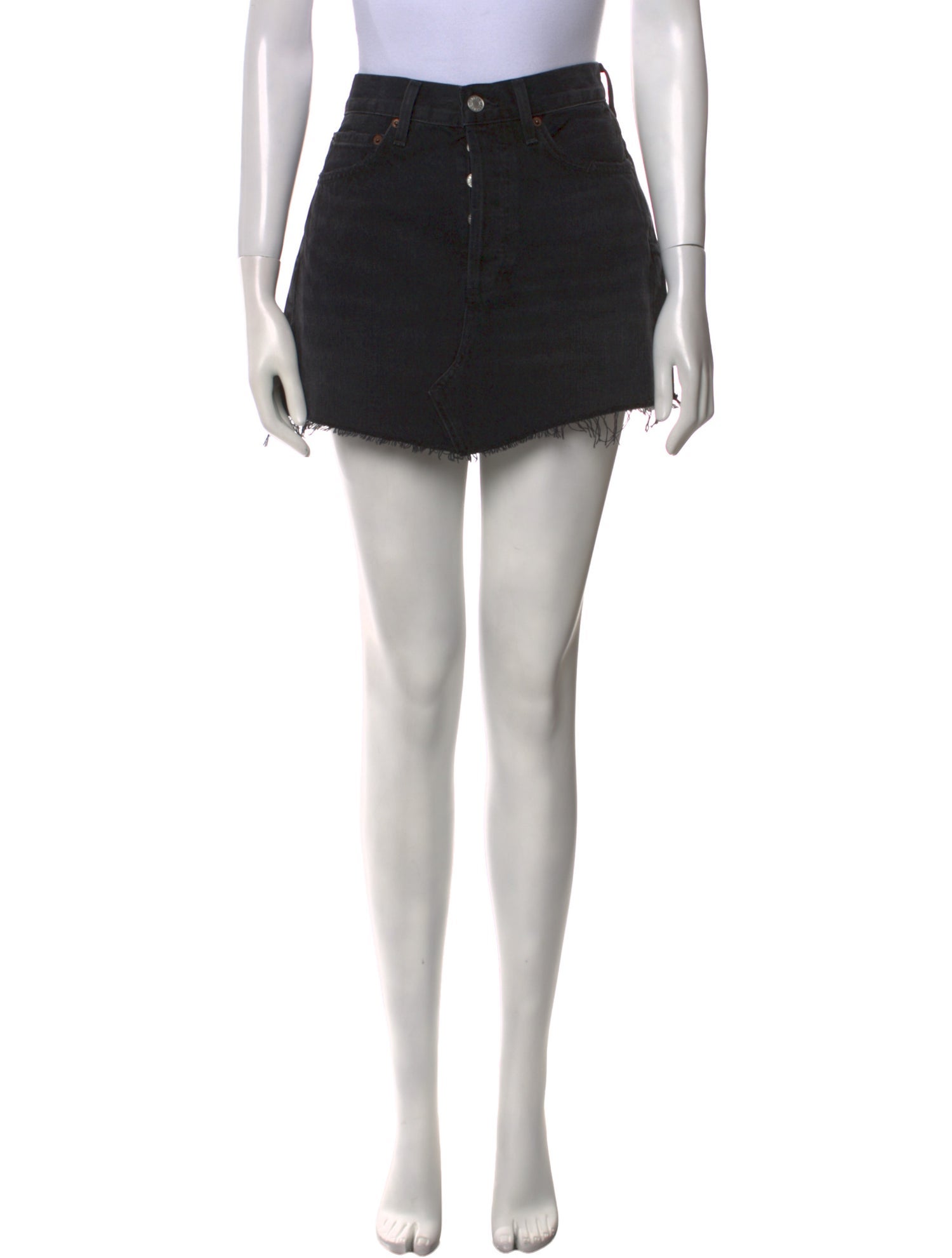 AGOLDE Distressed Accents Mini Skirt