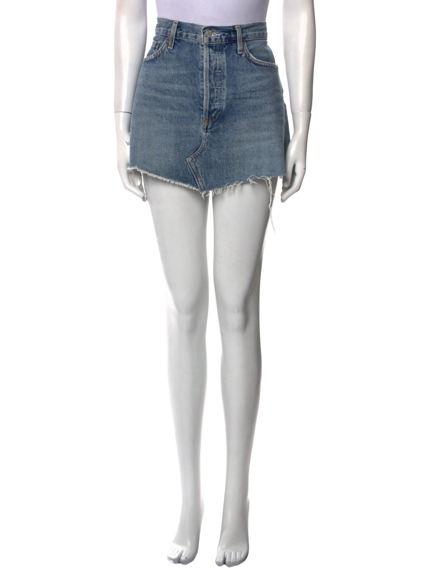 AGOLDE Distressed Accents Mini Skirt