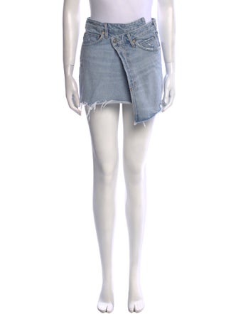 AGOLDE Distressed Accents Mini Skirt