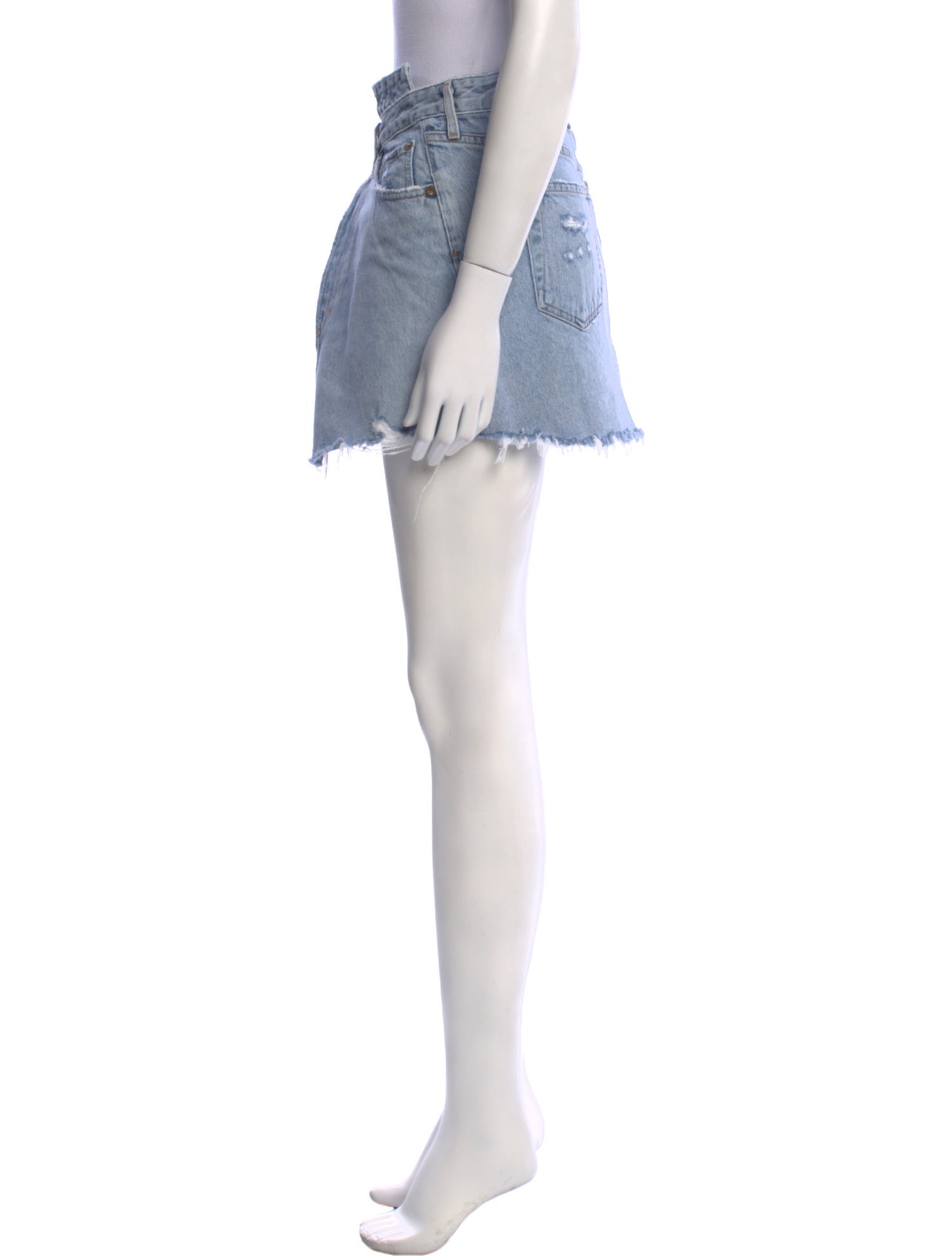 AGOLDE Distressed Accents Mini Skirt