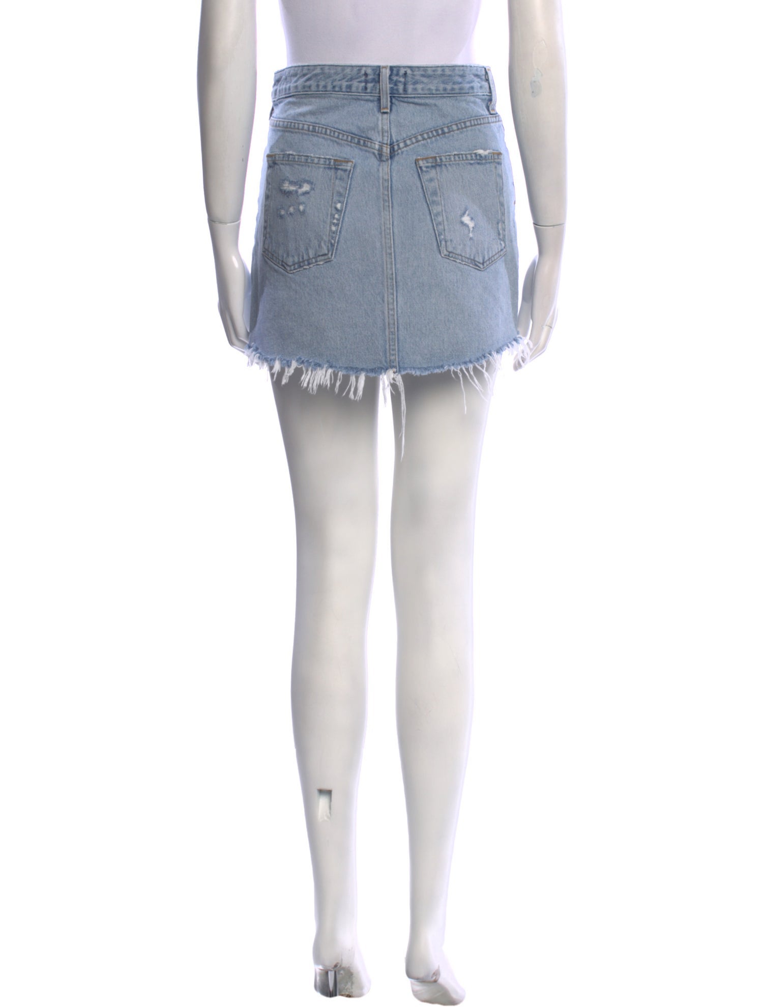 AGOLDE Distressed Accents Mini Skirt