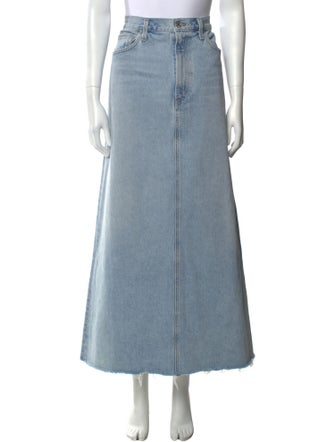 AGOLDE Raw-Edge Trim Midi Length Skirt