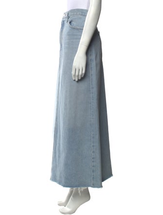 AGOLDE Raw-Edge Trim Midi Length Skirt