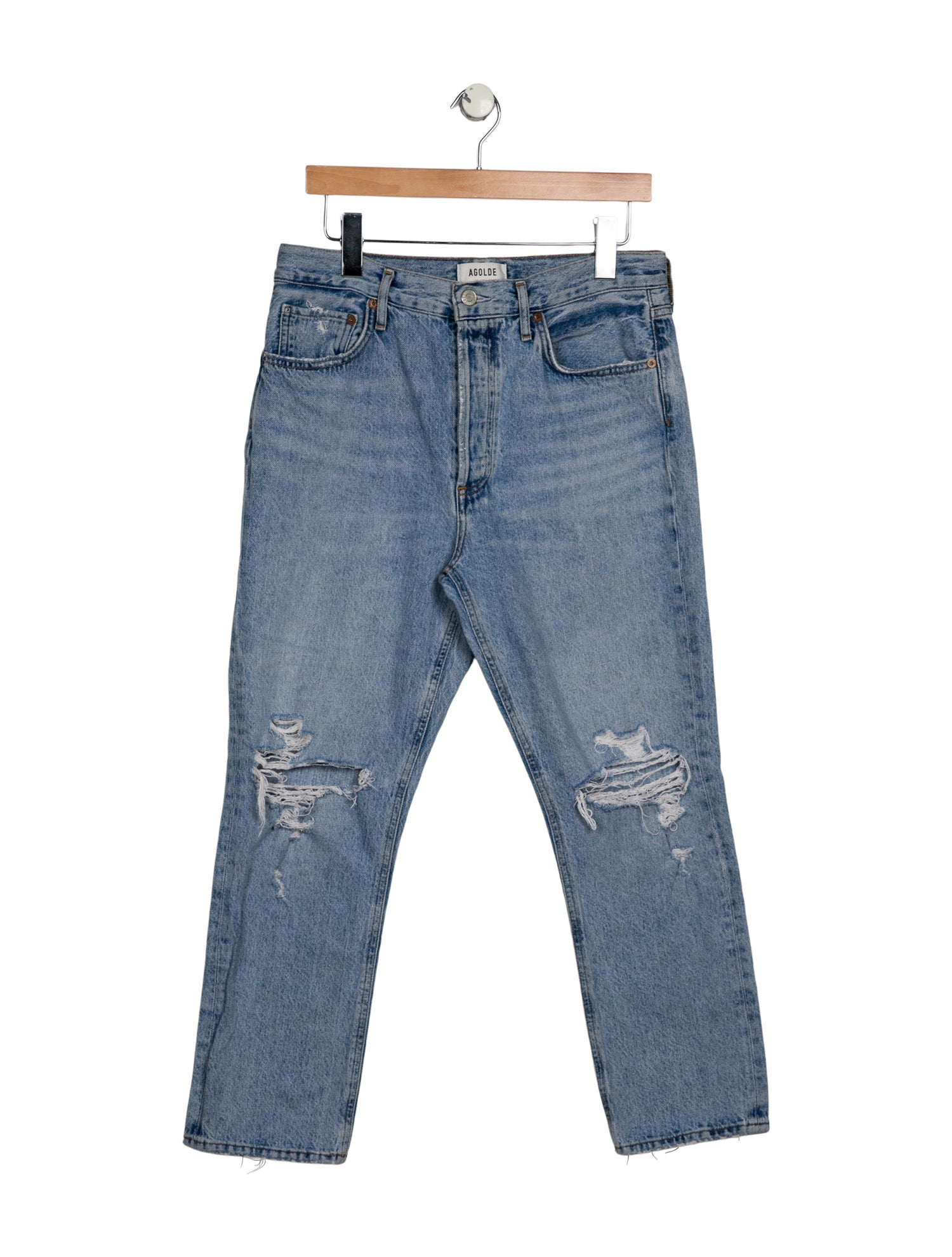 AGOLDE High-Rise Straight Leg Jeans