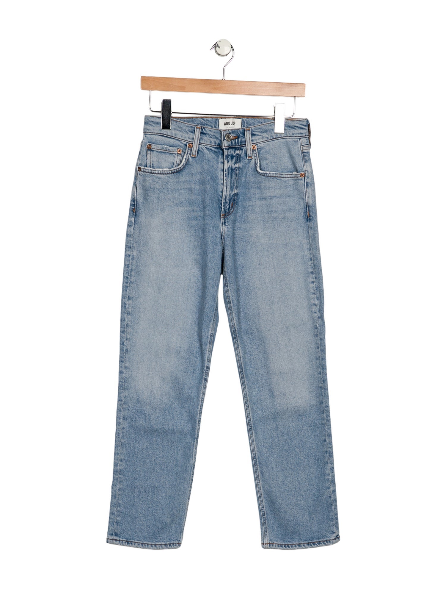 AGOLDE Mid-Rise Straight Leg Jeans
