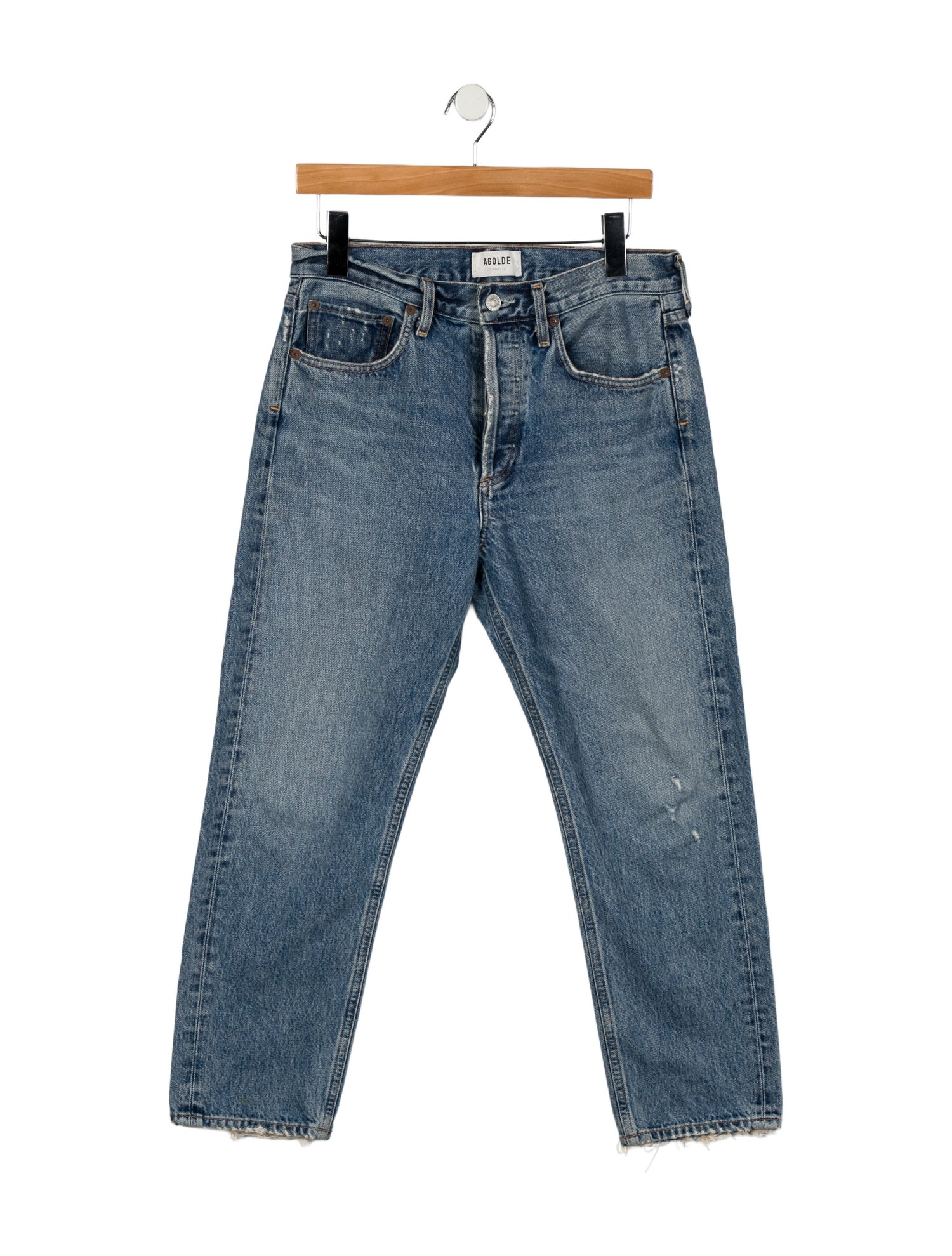 AGOLDE Mid-Rise Straight Leg Jeans