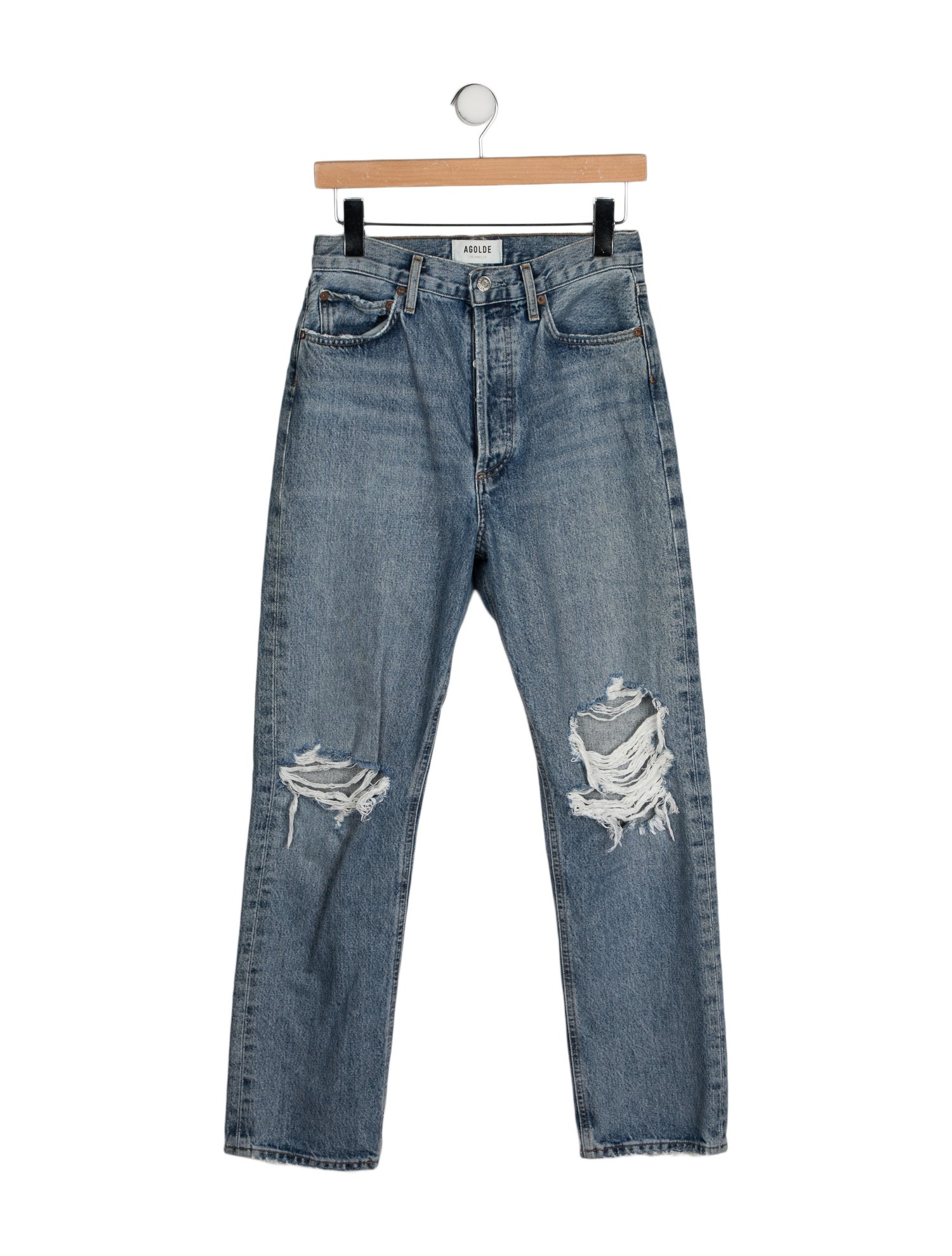 AGOLDE Mid-Rise Straight Leg Jeans