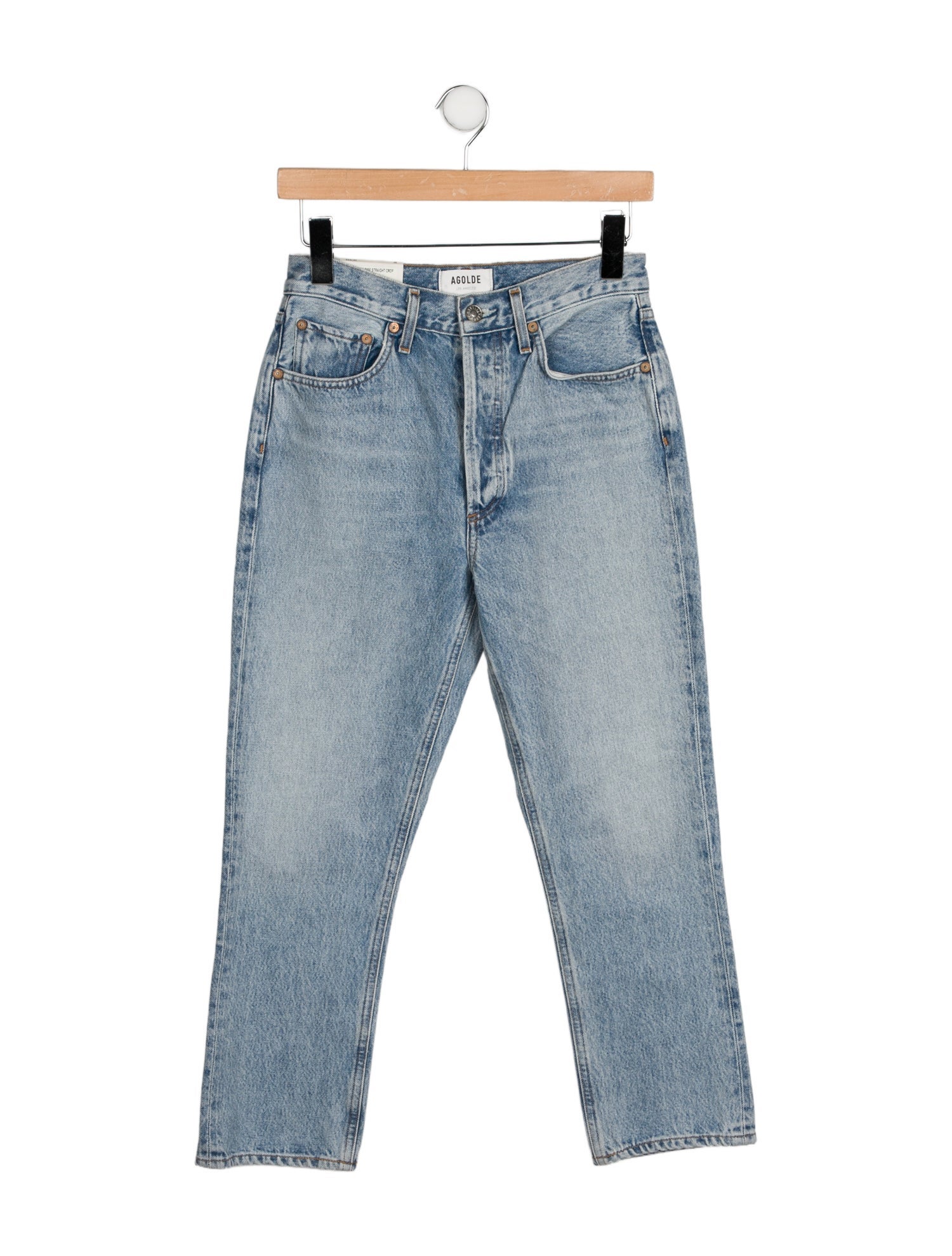 AGOLDE Mid-Rise Straight Leg Jeans