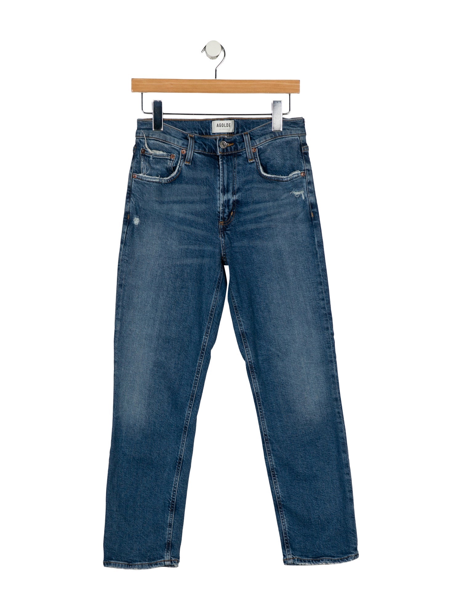 AGOLDE Mid-Rise Straight Leg Jeans
