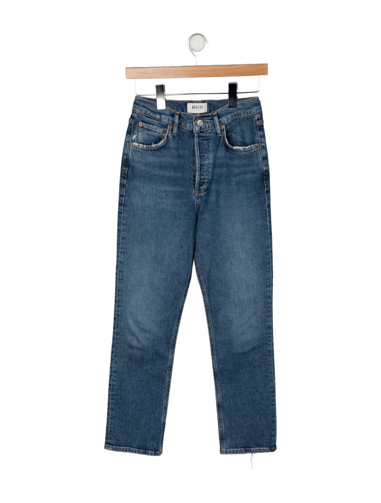 AGOLDE Mid-Rise Straight Leg Jeans