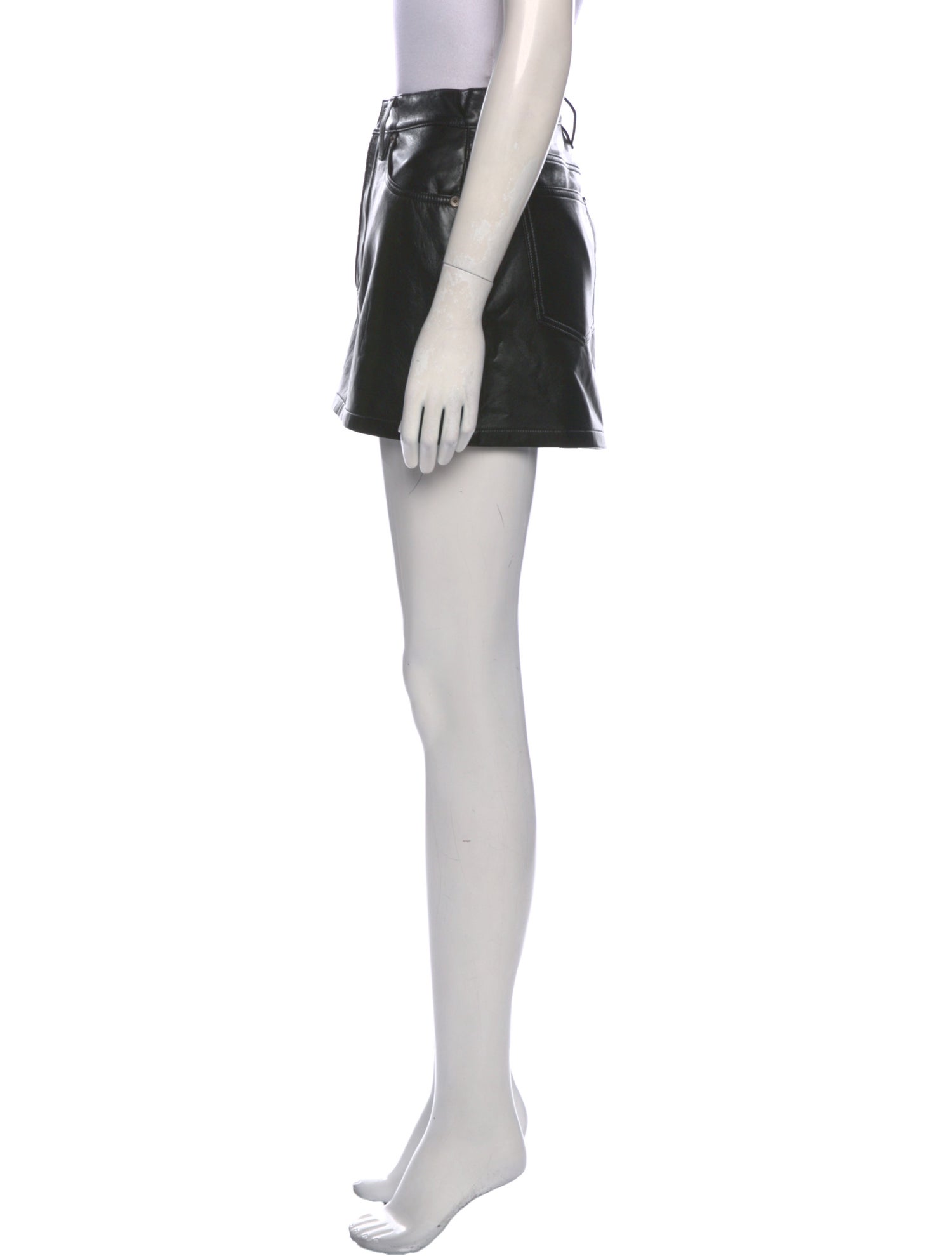 AGOLDE Leather Mini Skirt