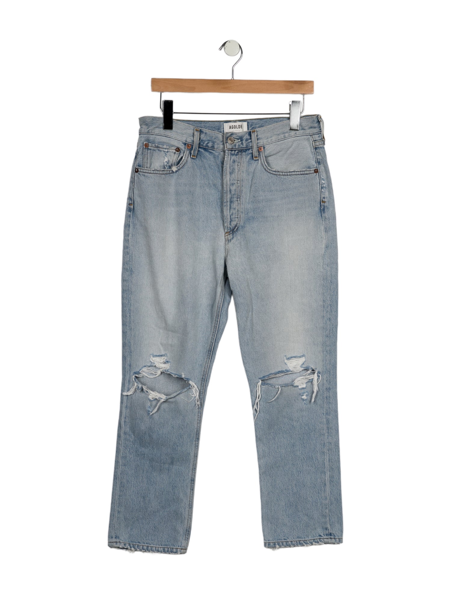 デニム・ジーパン Agolde Light Blue Straight-Leg Jeans Agolde Light Blue Straight Cut Denim Jeans | eBay