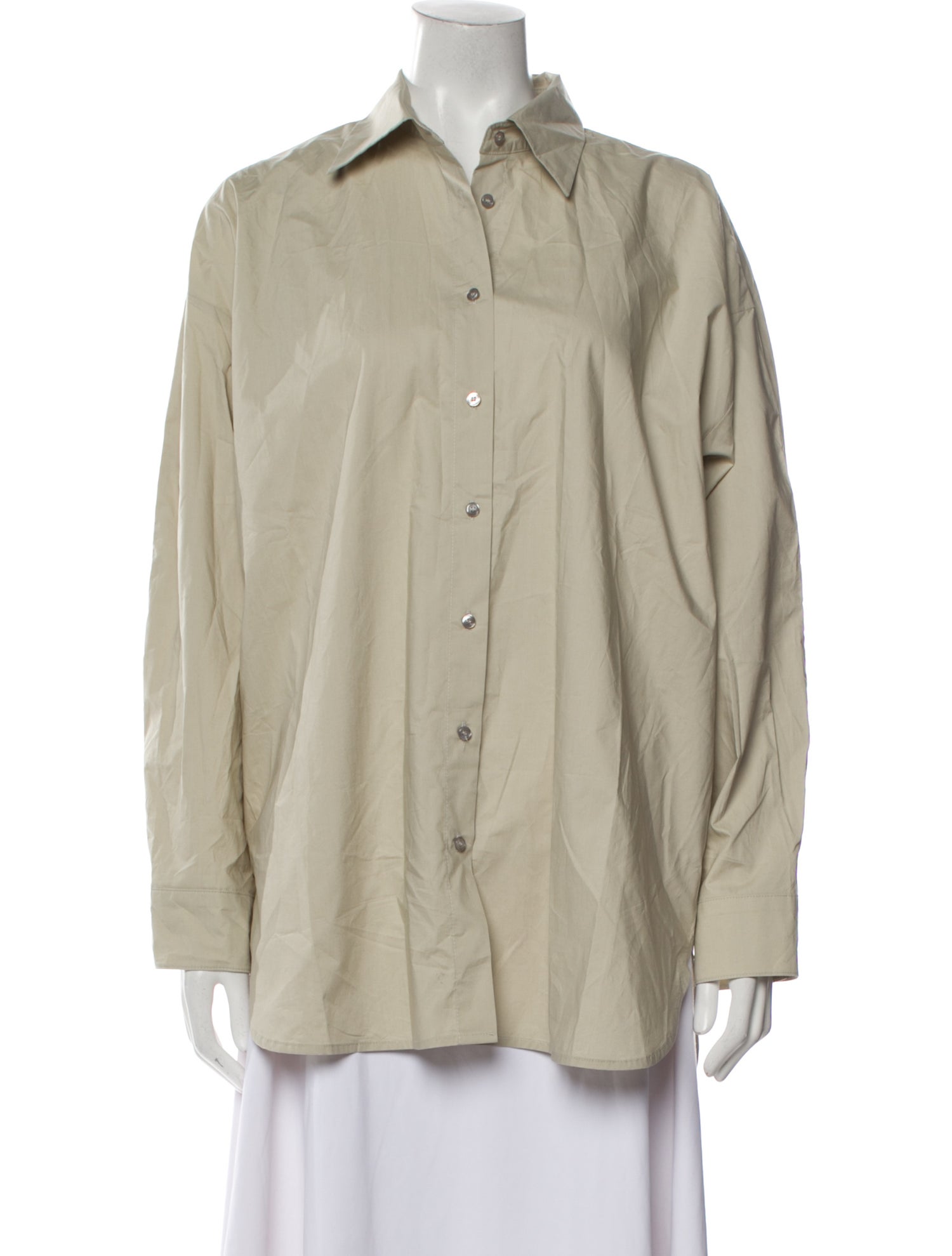 AGOLDE Long Sleeve Button-Up Top