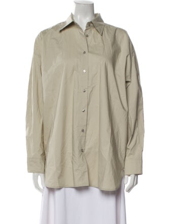 AGOLDE Long Sleeve Button-Up Top