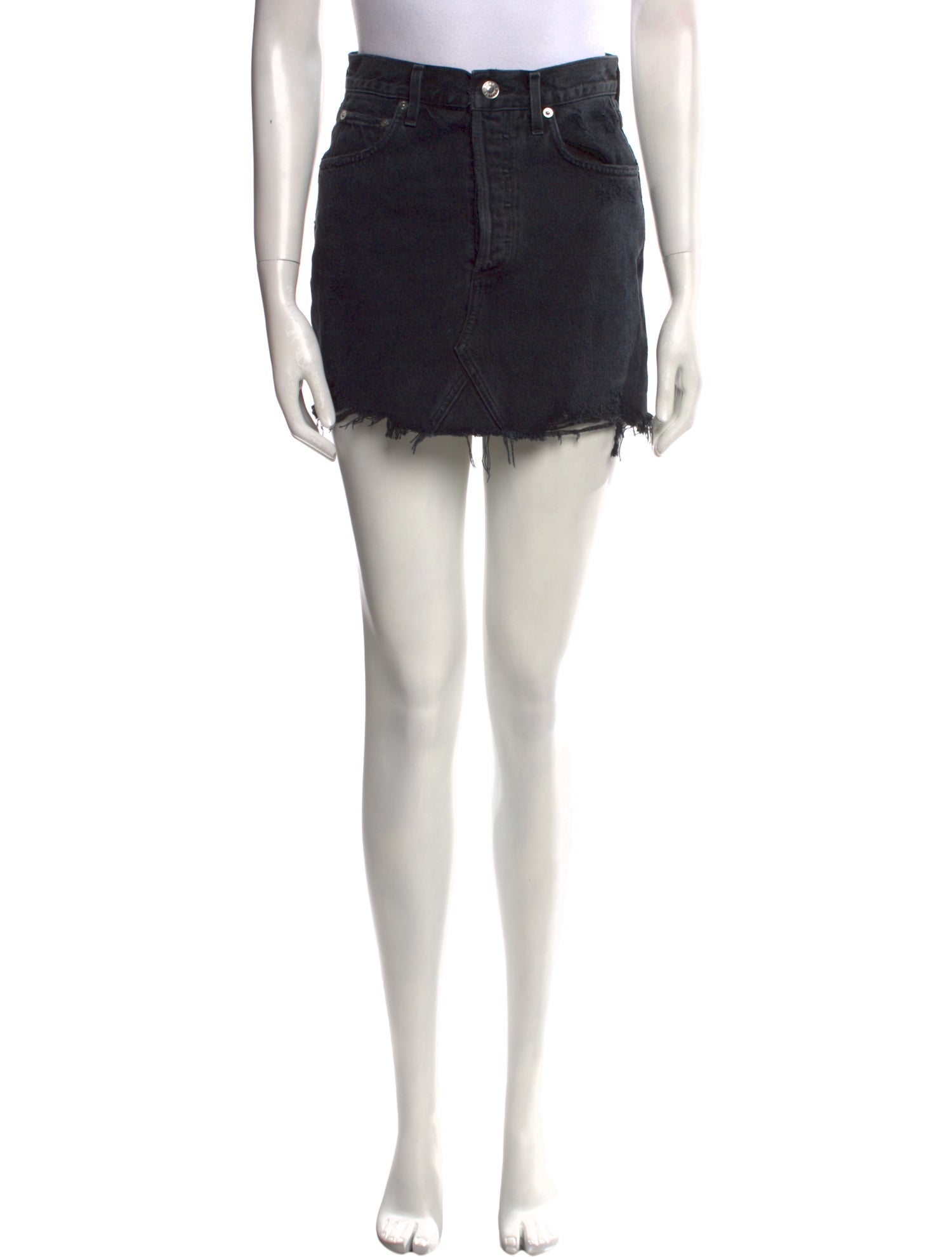 AGOLDE Distressed Accents Mini Skirt