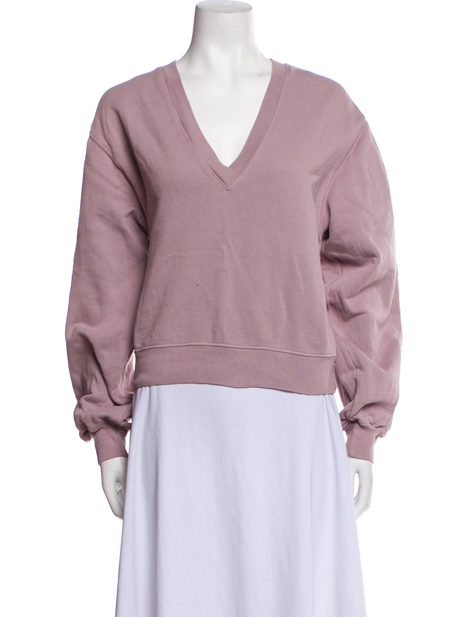 AGOLDE V-Neck Long Sleeve Sweatshirt