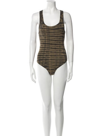 Agolde Tops Scoop Neck Sleeveless Bodysuit XS