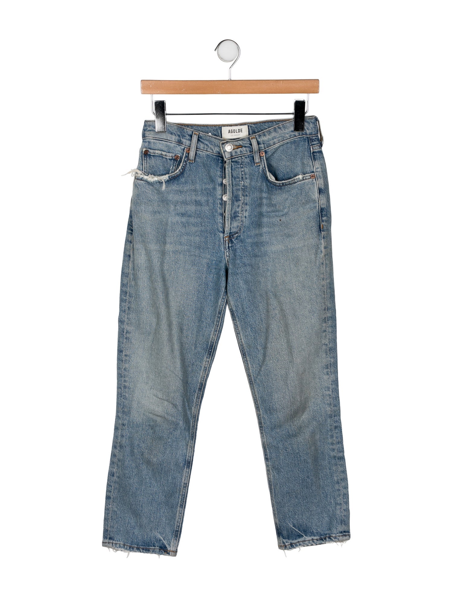 AGOLDE Mid-Rise Straight Leg Jeans