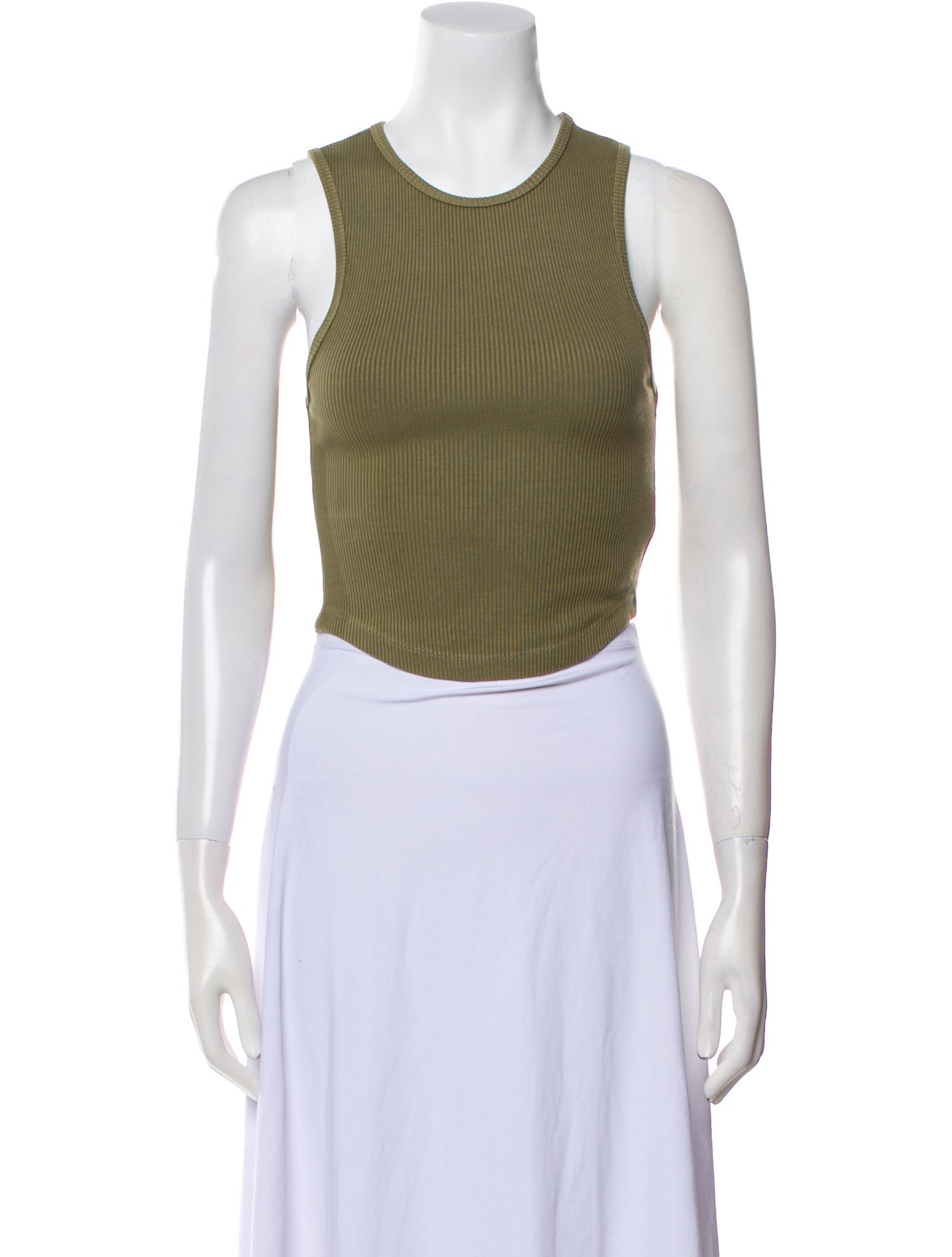 AGOLDE Scoop Neck Sleeveless Crop Top