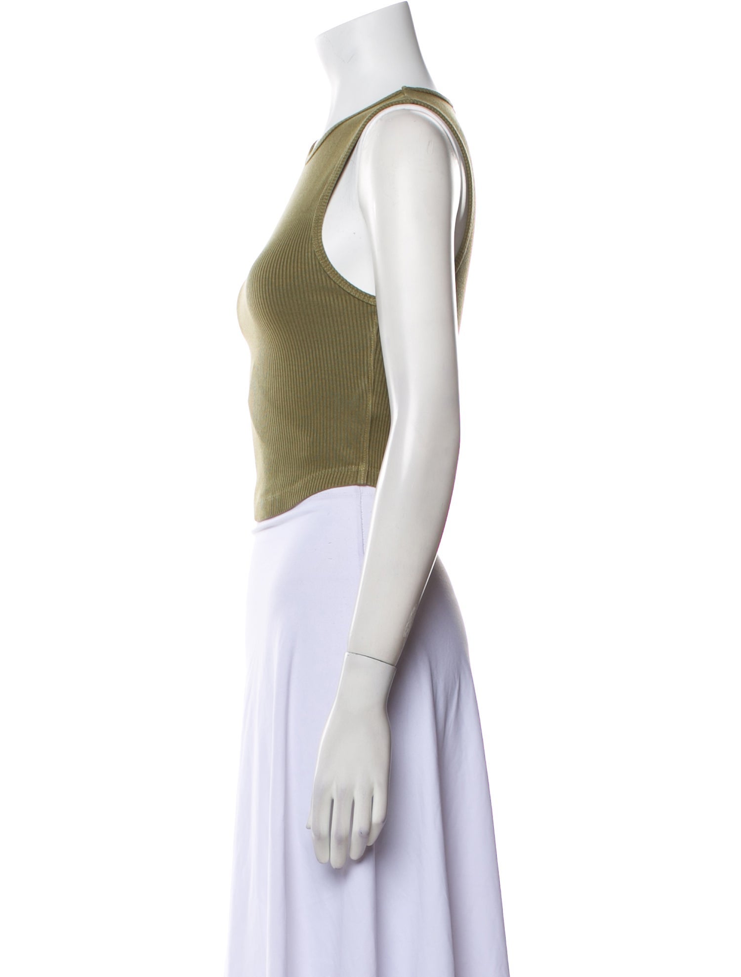 AGOLDE Scoop Neck Sleeveless Crop Top