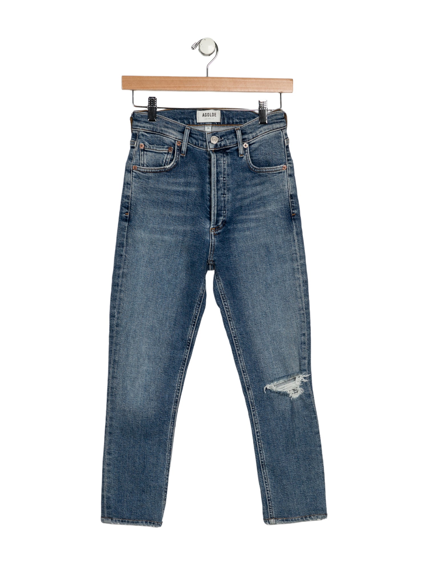 AGOLDE Mid-Rise Skinny Leg Jeans
