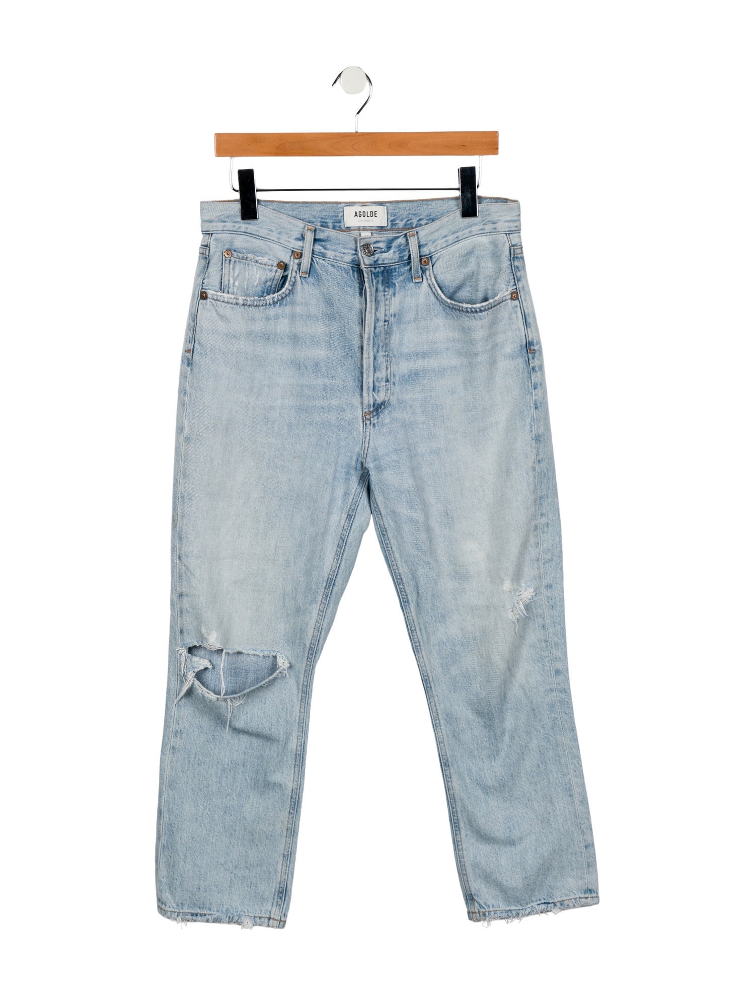 AGOLDE Mid-Rise Straight Leg Jeans