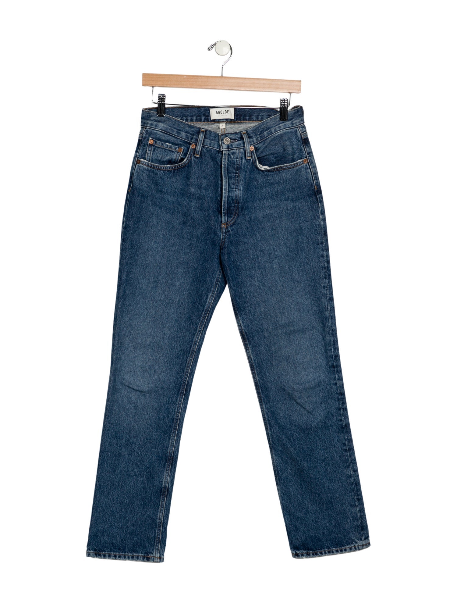 AGOLDE Mid-Rise Straight Leg Jeans