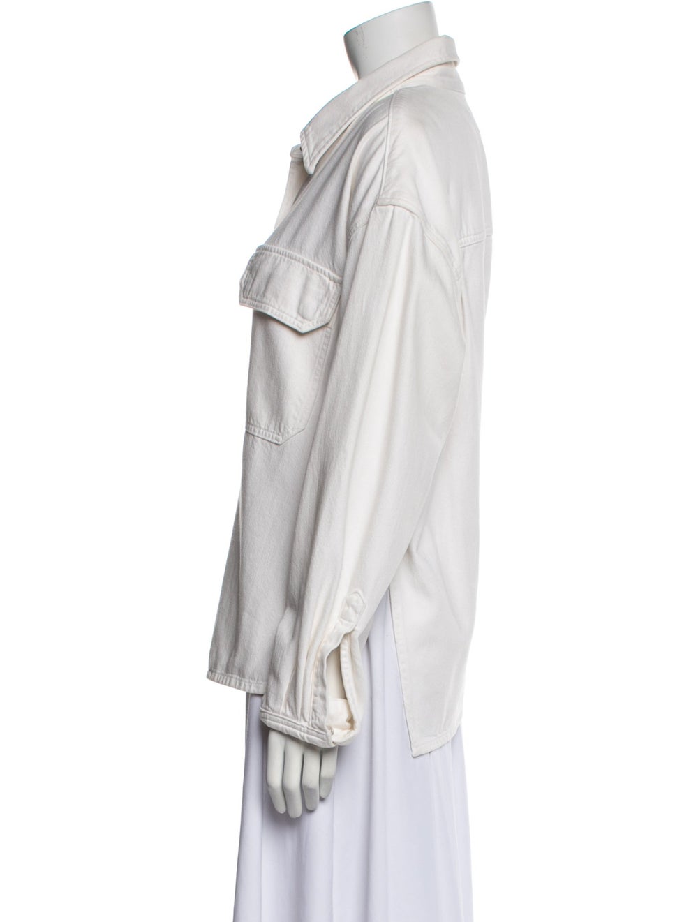 Agolde Denim Jacket Neutrals Pointed Collar - image 2