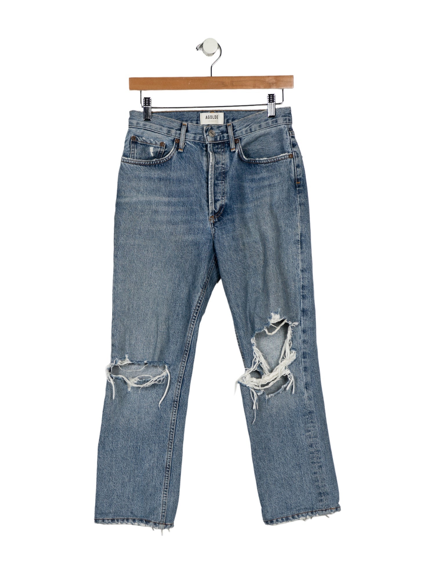 AGOLDE Mid-Rise Straight Leg Jeans
