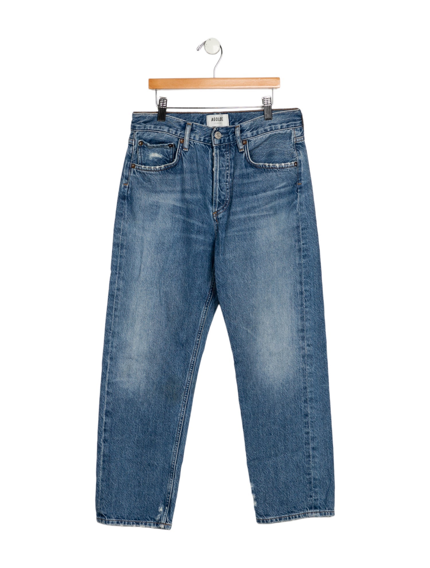 AGOLDE Mid-Rise Straight Leg Jeans