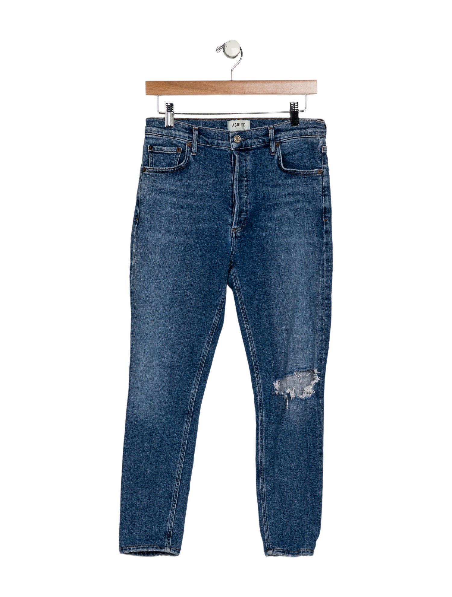 AGOLDE Mid-Rise Skinny Leg Jeans