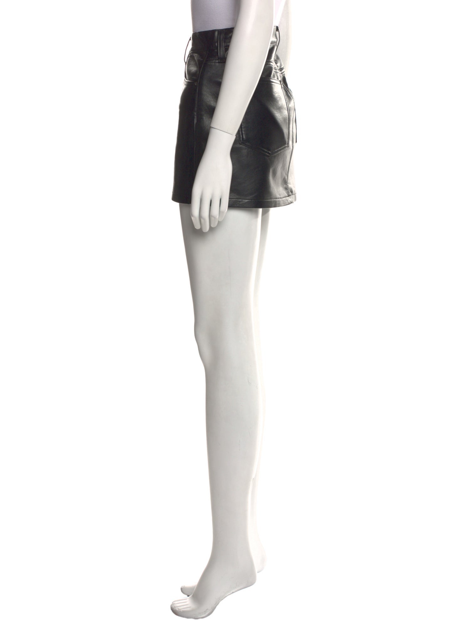 AGOLDE Leather Mini Skirt