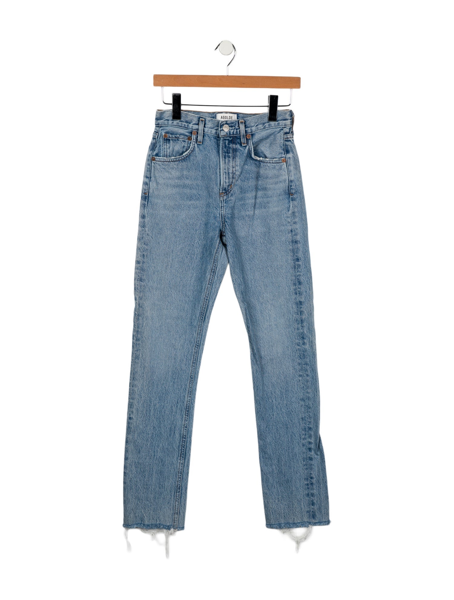 AGOLDE Mid-Rise Straight Leg Jeans