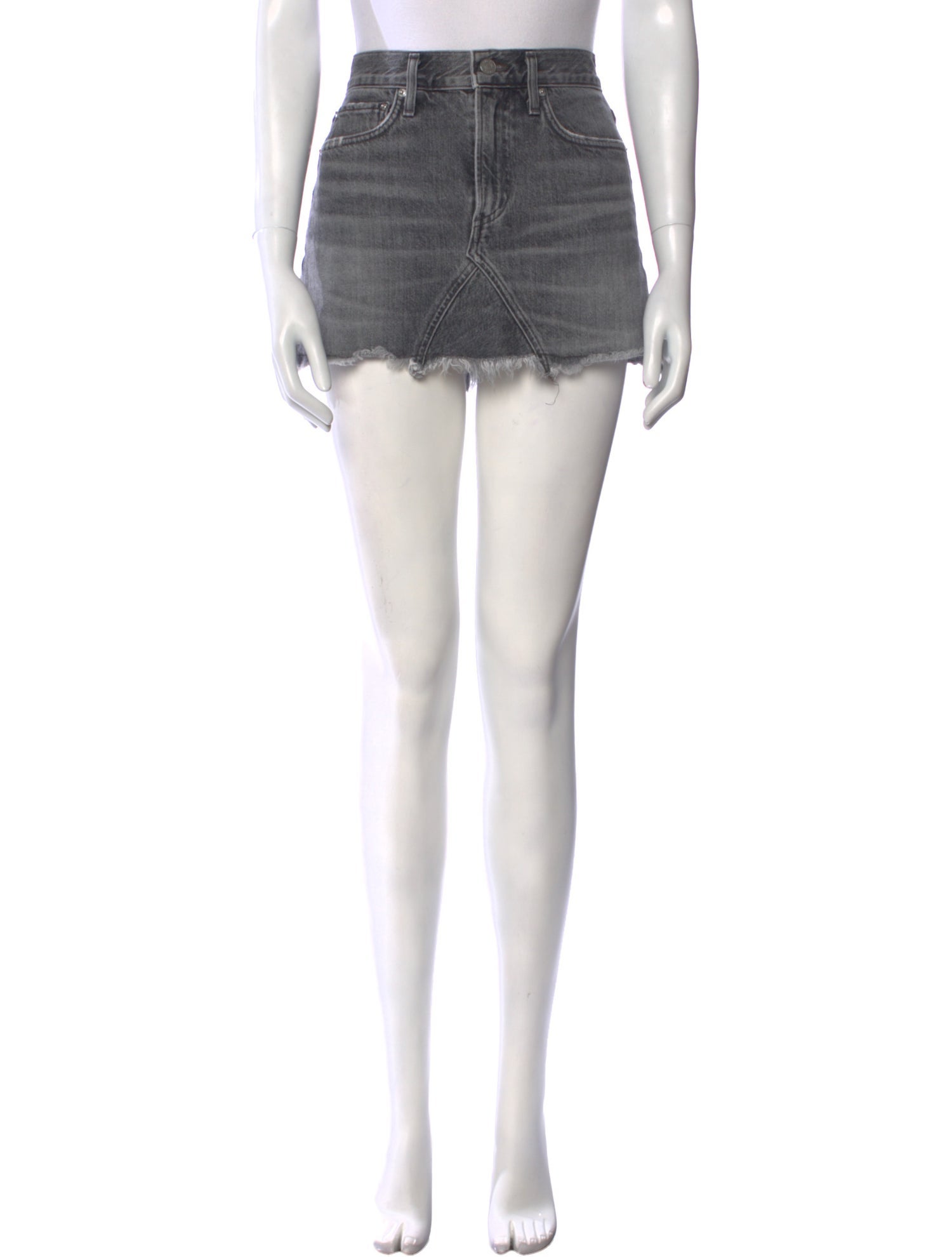 AGOLDE Distressed Accents Mini Skirt