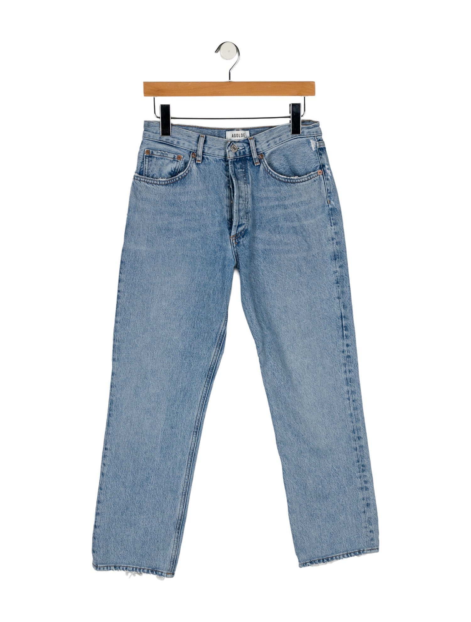 AGOLDE Mid-Rise Straight Leg Jeans