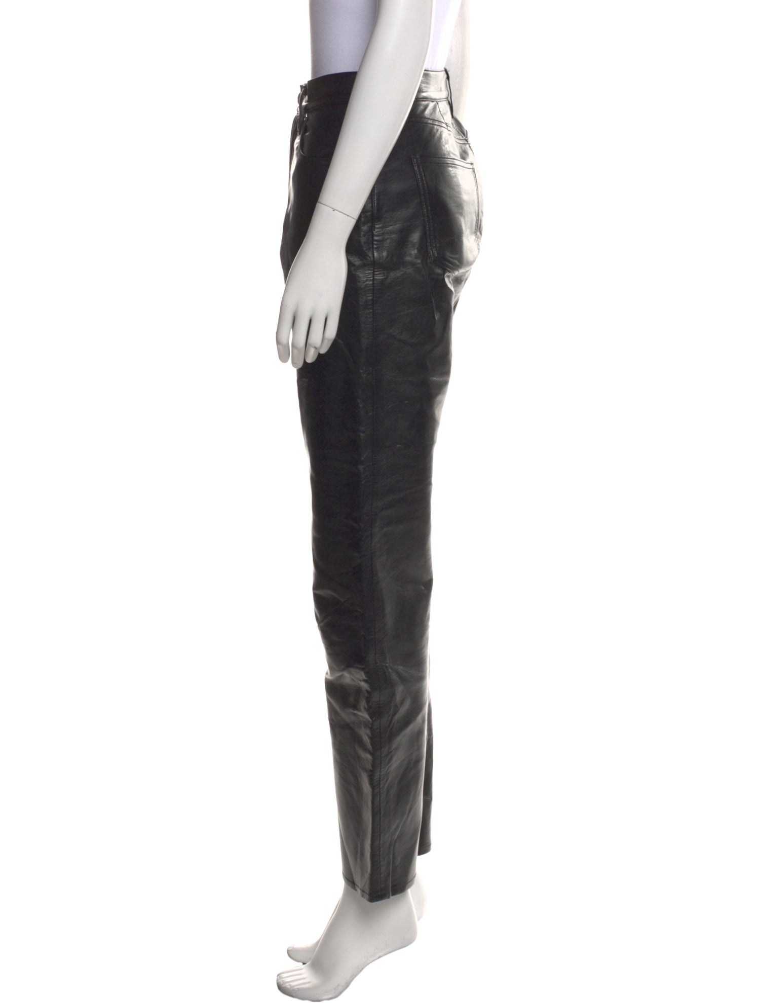 AGOLDE Leather Straight Leg Pants