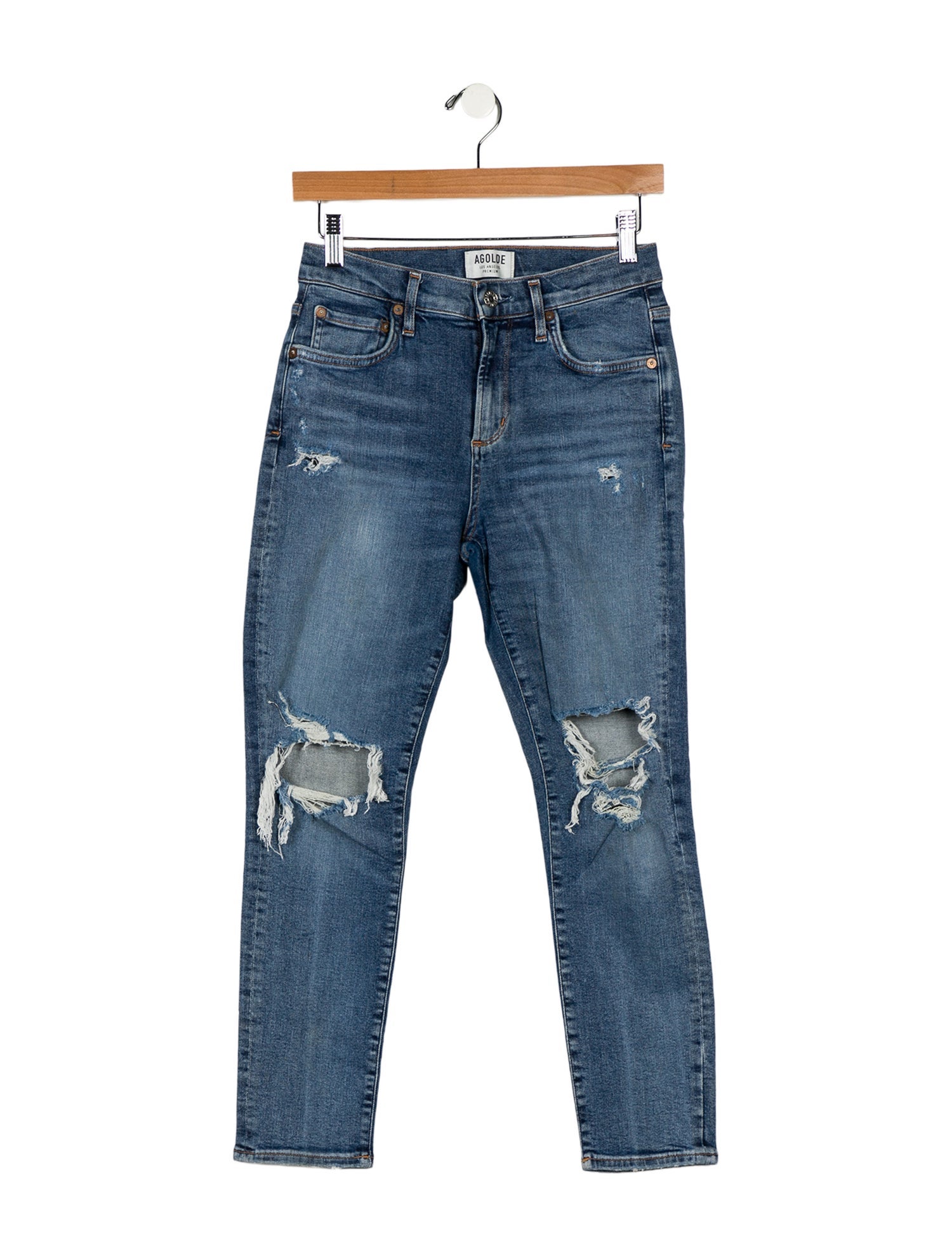 AGOLDE Mid-Rise Skinny Leg Jeans