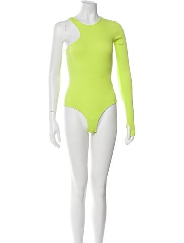 Agolde Tops Crew Neck Long Sleeve Bodysuit XS