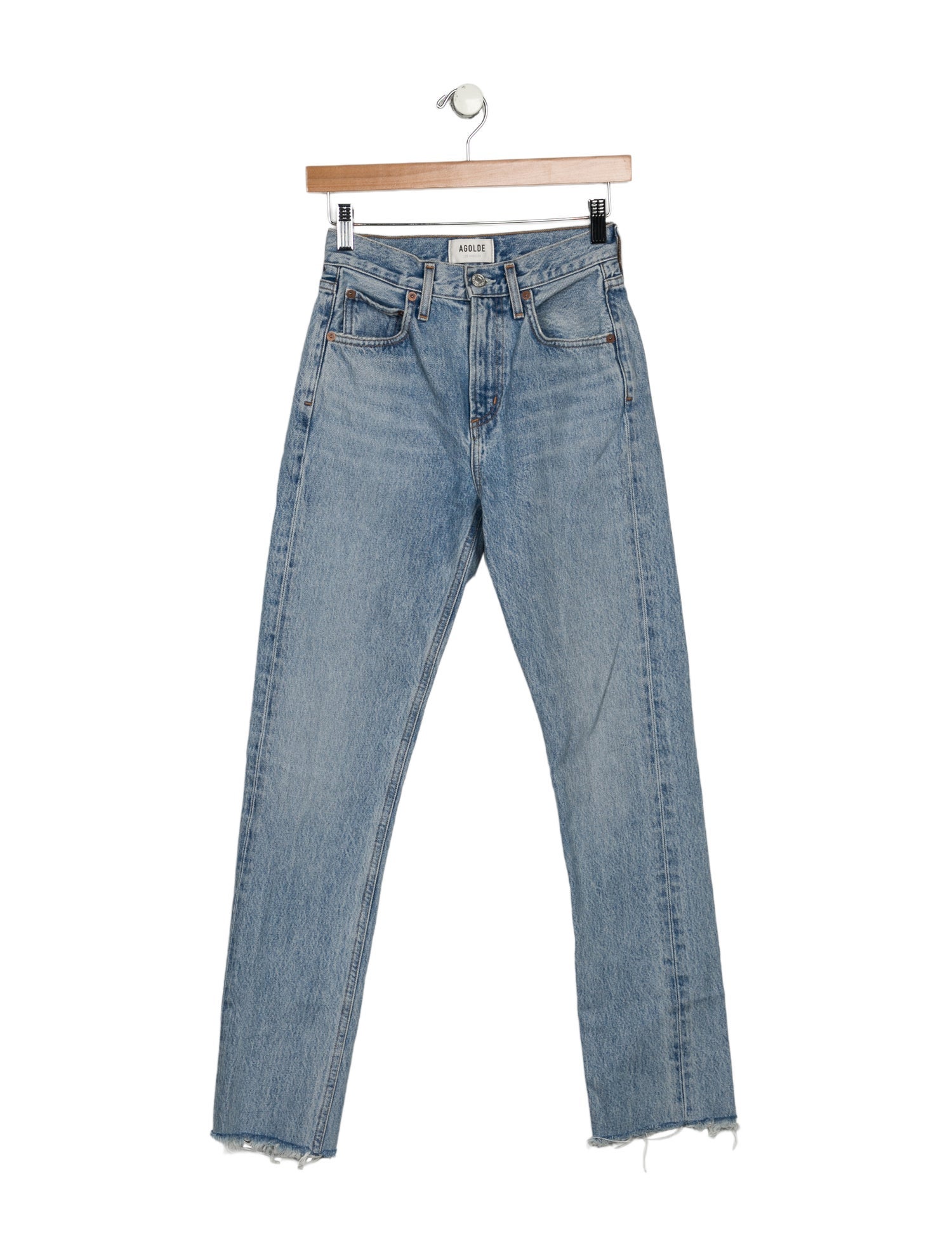 AGOLDE Mid-Rise Straight Leg Jeans