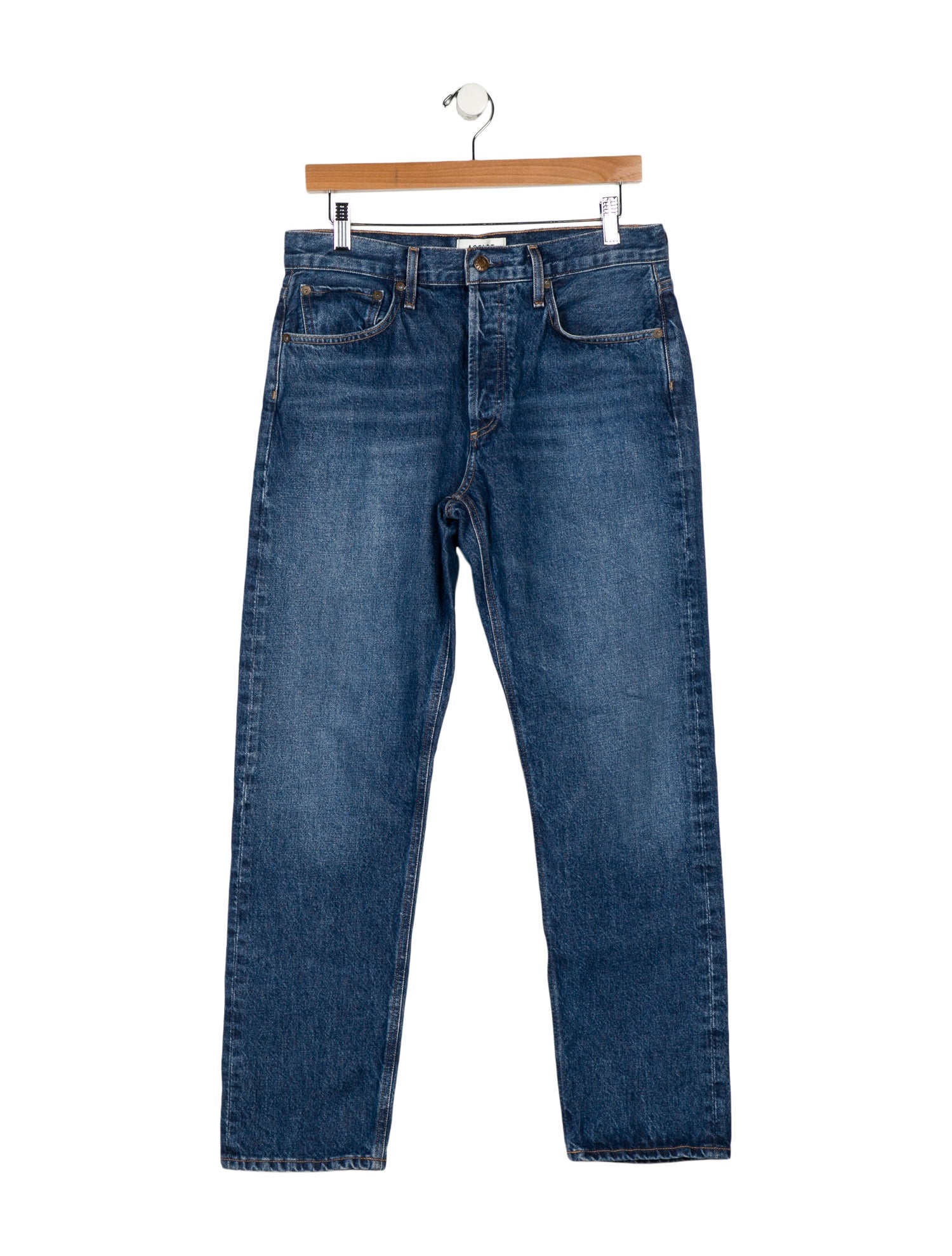 AGOLDE Mid-Rise Straight Leg Jeans